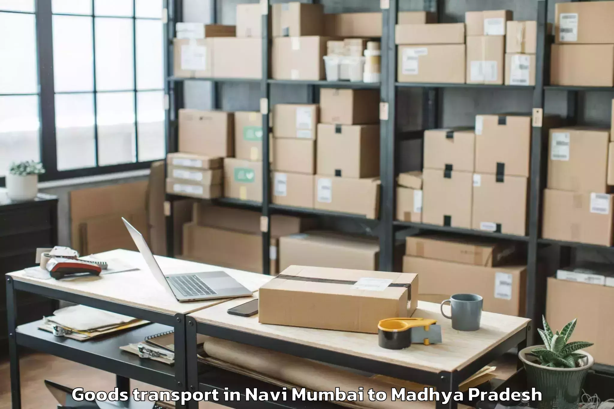 Top Navi Mumbai to Malthon Goods Transport Available